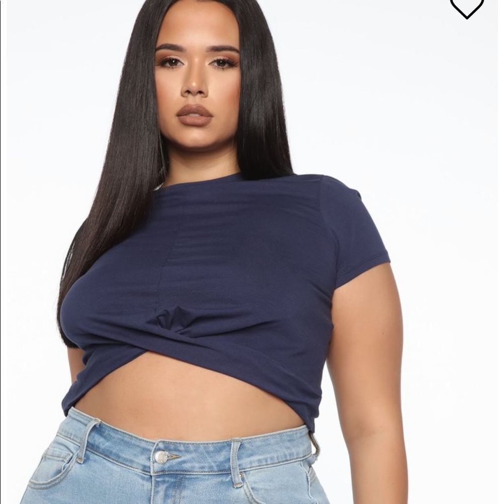Holly twist front tee fashion nova